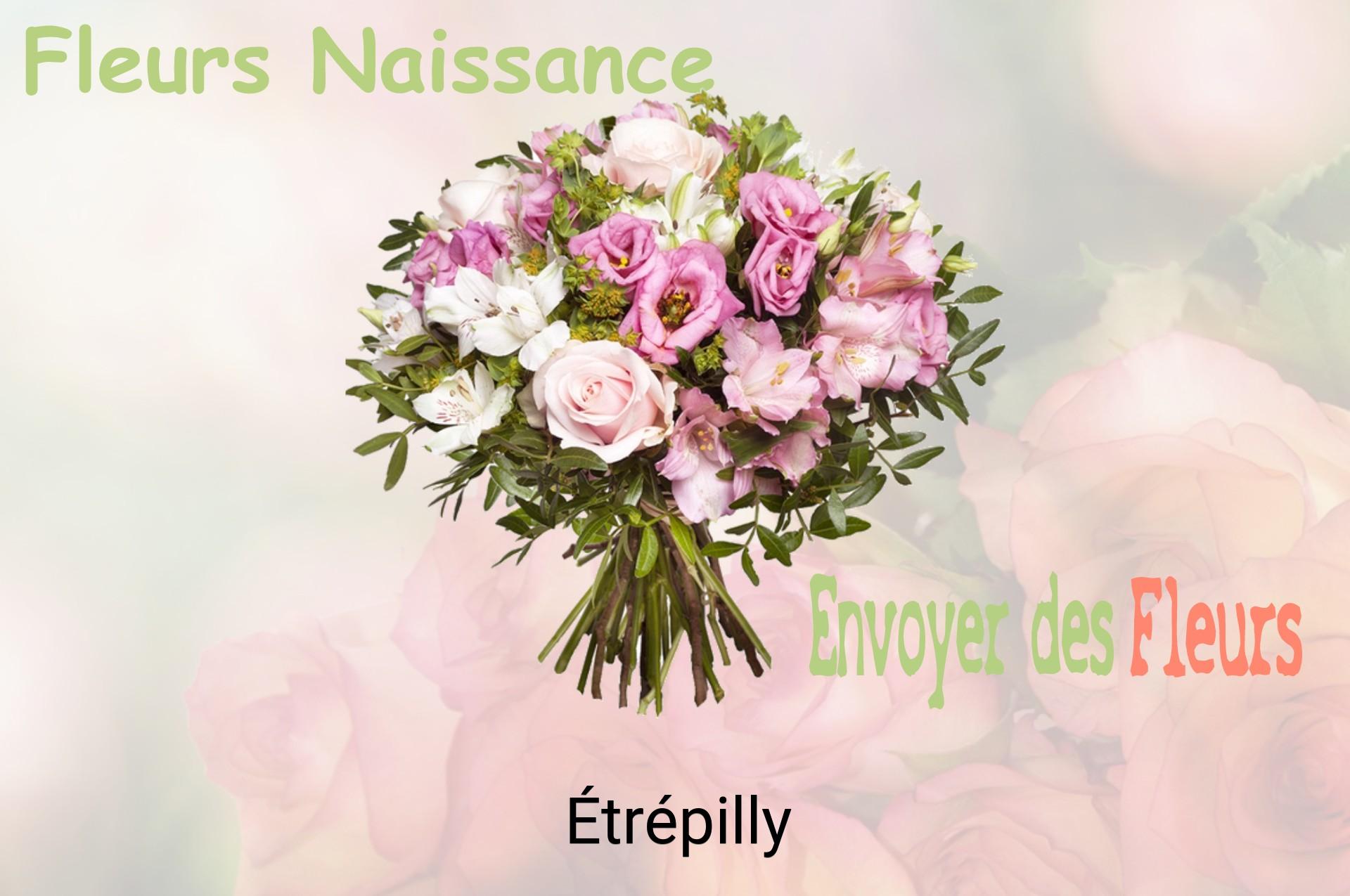 Bouquet de fleurs de naissance livré à Étrépilly